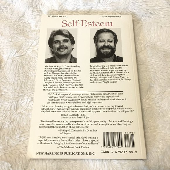 'Self-Esteem Second 2nd Edition' Softcover By Matthew McKay PhD - Picture 2 of 7